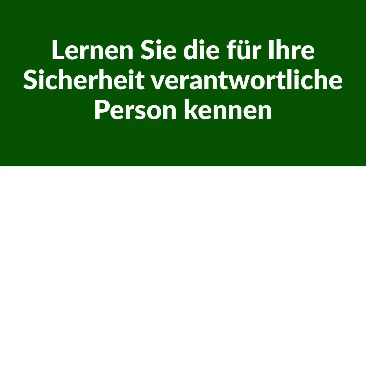 “Lernen Sie die für Ihre Sicherheit verantwortliche Person kennen” Spiegel (3 Stück)